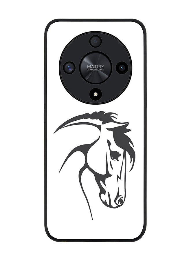 Stylizedd Rugged Black edge case for Honor X9b, Slim fit Soft Case Flexible Rubber Edges Anti Drop TPU Gel Thin Cover- ArabStallion - Image 1