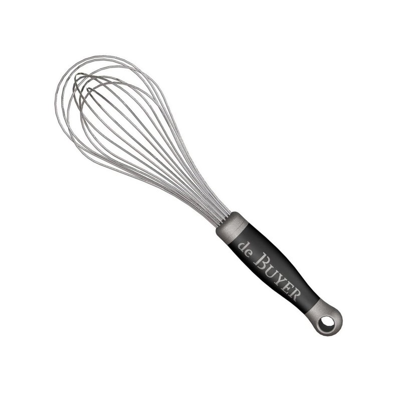 de Buyer GOMA Universal Whisk  8  Ideal for Whisking Eggs Sauces  Emulsions  Designed for Heavy Frequent Use  Ergonomic  NoSlip Grip  Dishwasher Safe