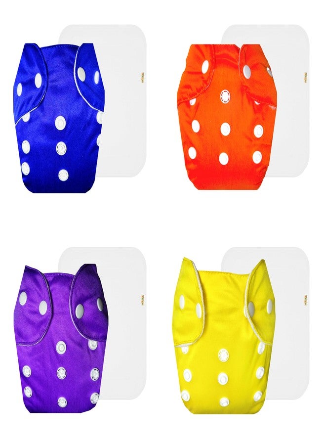 Dumbledo Lite Cloth Diaper with Cotton Insert (Pack of 4) | Soft & Gentle | Leakproof | Travel Friendly | Ideal for Toddlers | 3 Months - 2 Years | Unisex Baby - Image 1