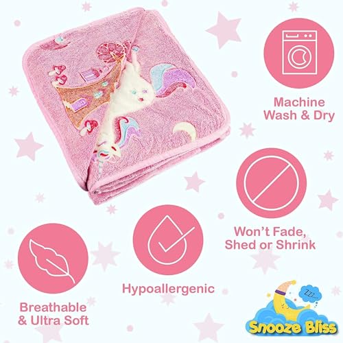 Famyo® Glow in The Dark Blanket for Kids, 0-15 Years |200x152 Cm| Soft Flannel Fleece Throw, Cozy & Warm All-Season Radium Blanket, Ideal Gift for Boys & Girls (Queen Size) (Pink) - Image 4