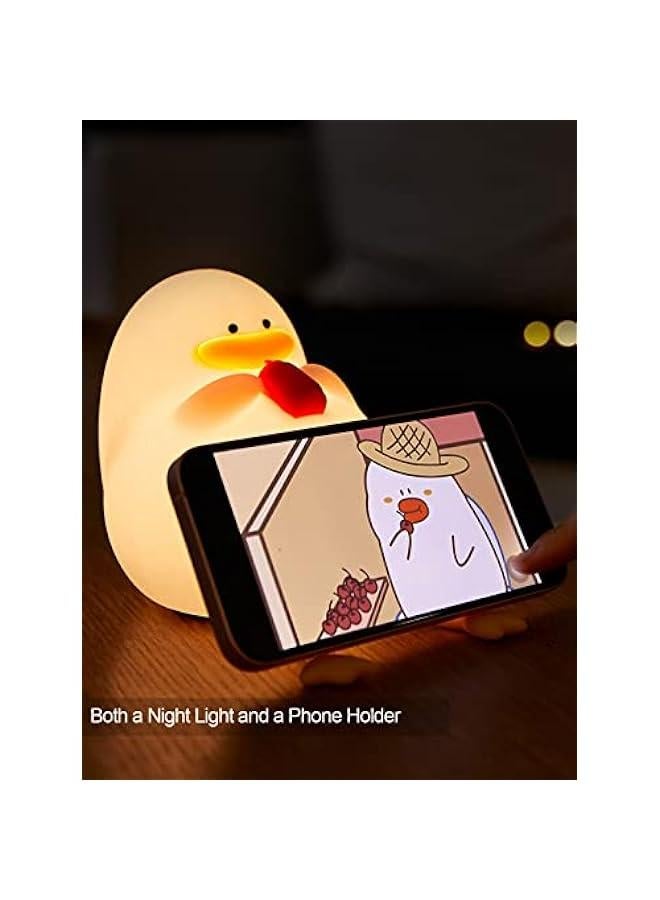 Happy Duck Premium Silicone Nightlight for Kids - Cute, Dimmable, and Soothing Bedtime Ambiance - Image 4