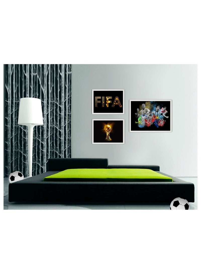 MEC Set Of 3 FIFA World Cup Design Poster Frame 30x40 Cm - Image 5