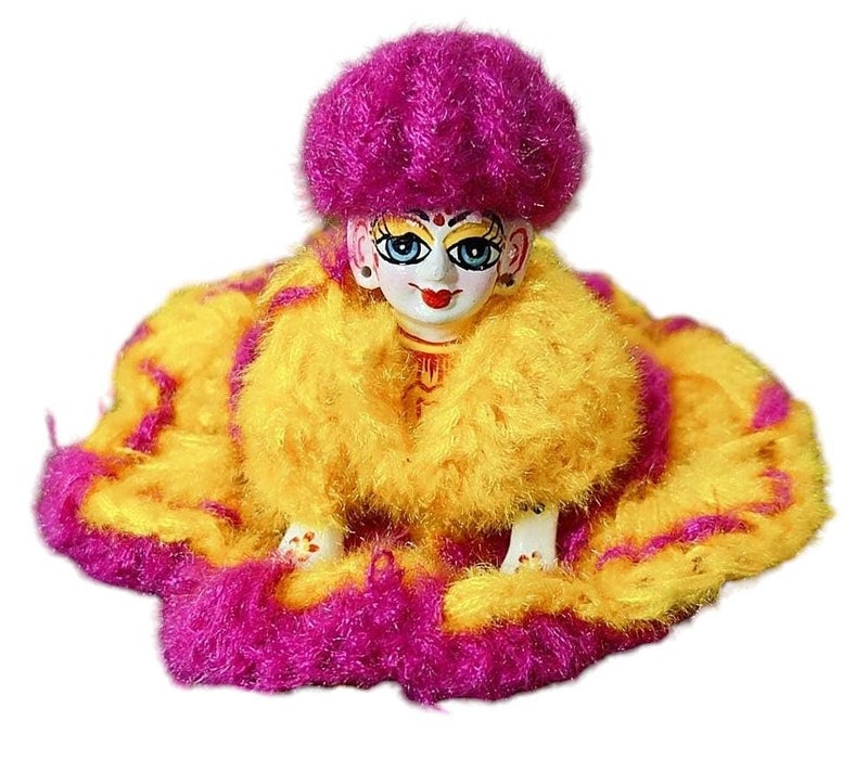 Partish Laddu Gopal Woolen Dress for Winters (Pack of 5, Random Colors and Designs) | Ladoo Gopal Winter Vastra | Kanha Ji Krishna Ji Poshak (Size 3, Woolen) - Image 4