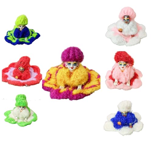 Partish Laddu Gopal Woolen Dress for Winters (Pack of 5, Random Colors and Designs) | Ladoo Gopal Winter Vastra | Kanha Ji Krishna Ji Poshak (Size 3, Woolen) - Image 1
