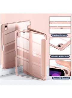 LCYLJGY Case Cover For Air 6th 11 inch M2 (2024) iPad Air4/Air5 10.9 inch (2020/2022) Generation with Pencil Holder, [Support Apple Pencil Charging and Touch ID] Transparent and Auto Wake/Sleep for air4 10.9inch 2020/air5 10.9inch 2022/air6 11inch 2024  - Image 3