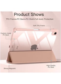 LCYLJGY Case Cover For Air 6th 11 inch M2 (2024) iPad Air4/Air5 10.9 inch (2020/2022) Generation with Pencil Holder, [Support Apple Pencil Charging and Touch ID] Transparent and Auto Wake/Sleep for air4 10.9inch 2020/air5 10.9inch 2022/air6 11inch 2024  - Image 4