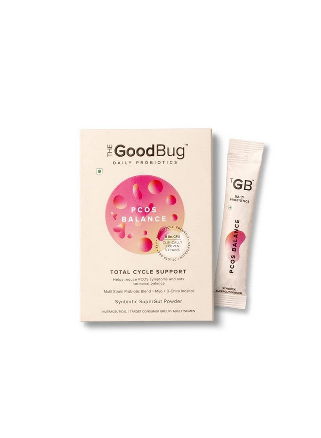 The Good Bug PCOS Balance SuperGut Powder for Women|Pre & Probiotic Blend with Myo+D-Chiro Inositol|Helps Regularise Periods,Assists in Weight Management,Facial Hair|1 count,15 servings - Image 1