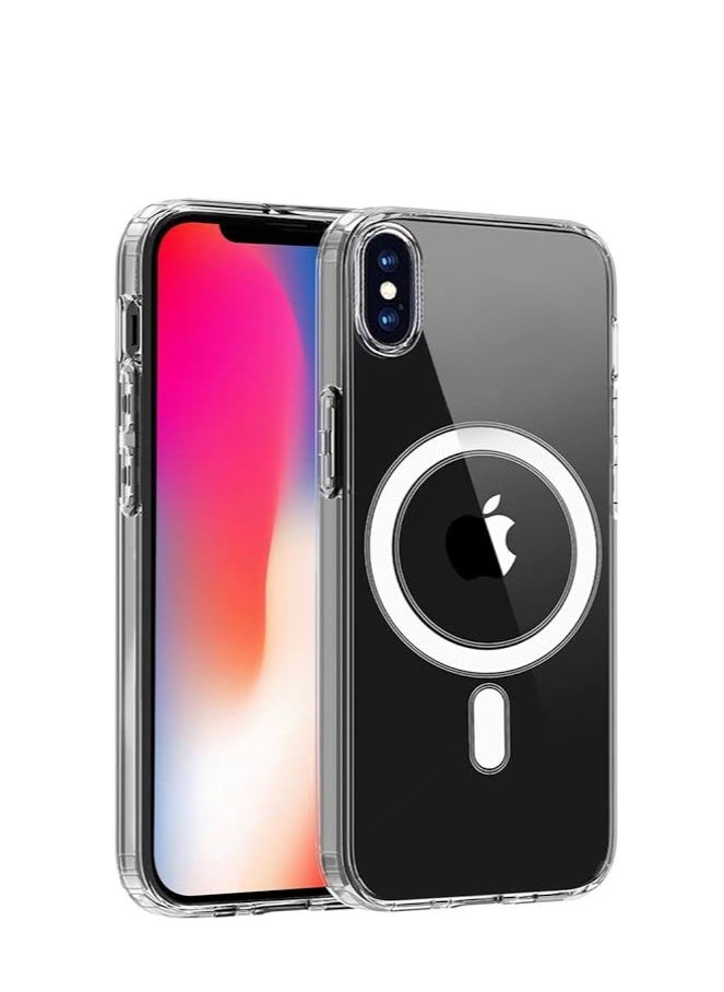 Generic - Magsafe Case for iPhone Xs max Magsafe Clear Cover Magnetic Wireless Charging Support, Shockproof Protection, Scratch-Resistant for iPhone Xs max - Clear - Image 1