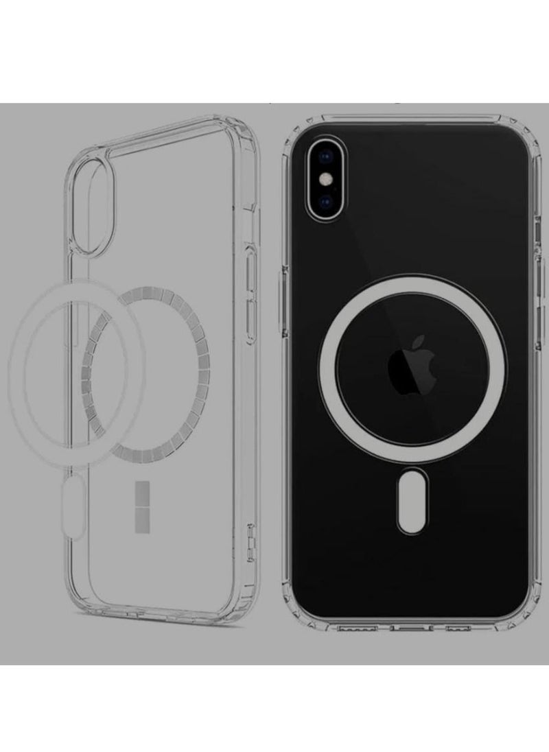 Generic - Magsafe Case for iPhone Xs max Magsafe Clear Cover Magnetic Wireless Charging Support, Shockproof Protection, Scratch-Resistant for iPhone Xs max - Clear - Image 1