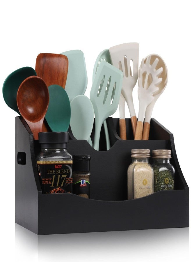 Innovation Utensil Holder Kitchen Utensil Organizer with Handle,Black - Image 1