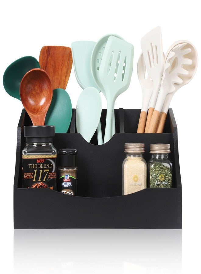 Innovation Utensil Holder Kitchen Utensil Organizer with Handle,Black - Image 2