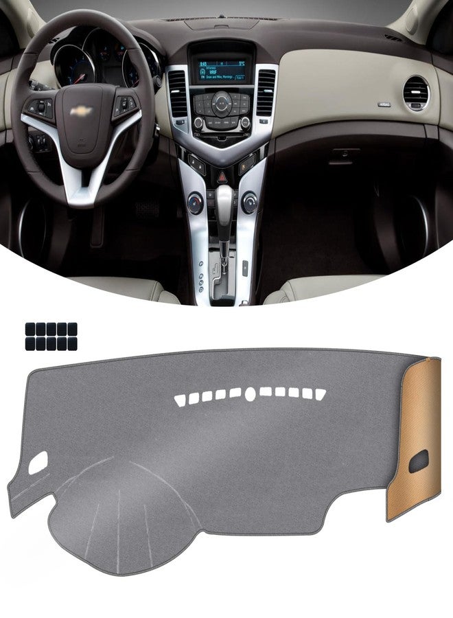 KEYOOG Dashboard Cover Dash Mat Fit for Chevy Cruze 2015-2011 (for Left Hand Drive), Car Dash Board Mat Anti-Glare Carpet,Non-Slip Pad Sunshield Protector (Grey) - Image 1