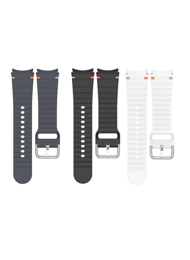 Muyixin سوار رياضي من السيليكون الناعم لسامسونج جالاكسي ووتش 7 سوار 40 مم 44 مم - Image 1