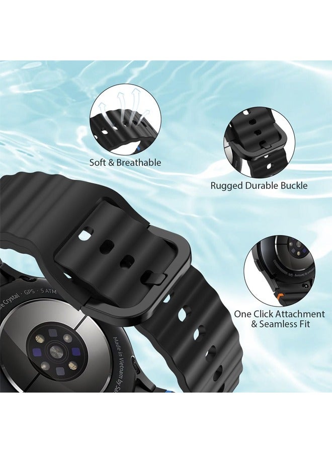 Muyixin سوار رياضي من السيليكون الناعم لسامسونج جالاكسي ووتش 7 سوار 40 مم 44 مم - Image 3