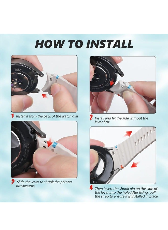 Muyixin سوار رياضي من السيليكون الناعم لسامسونج جالاكسي ووتش 7 سوار 40 مم 44 مم - Image 4