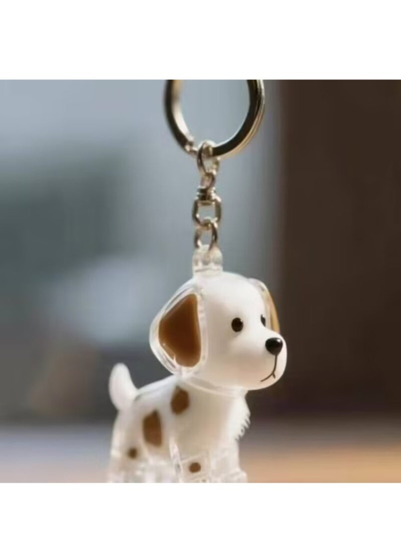 Valshar 5 Pieces Pet Hair Souvenirs - Transparent Dog Key Chain, Puppy Shape Hair Storage Bottle, Emotional Companion Gift for Pet Lovers - Image 3