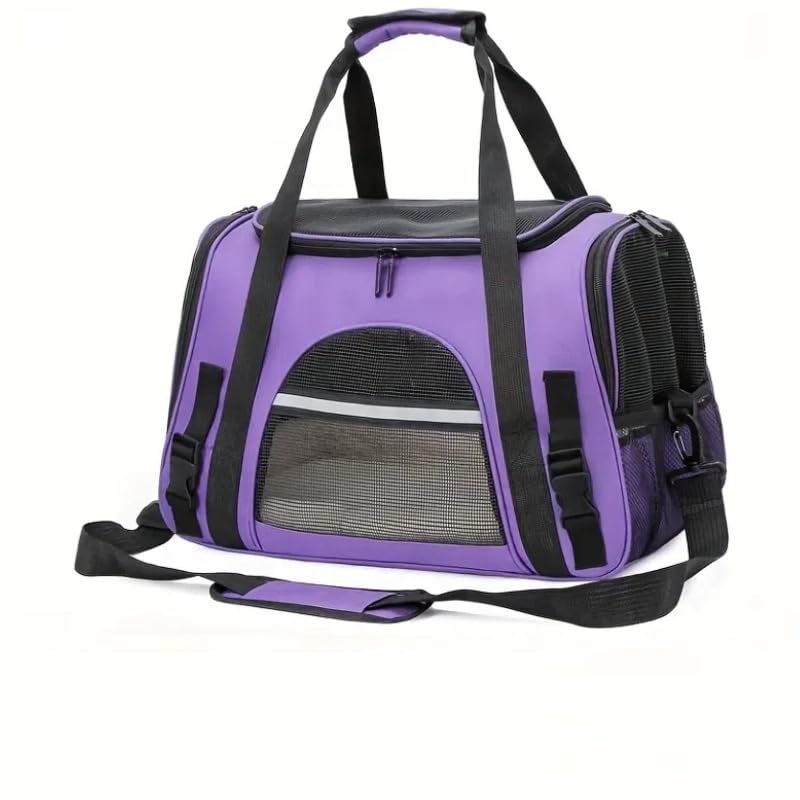QQLe Cat Carriers, Dog Carriers, Pet Carriers â€“ Airline-Approved Soft-Sided Bag for Cats & Small Dogs (Up to 15 lb), Foldable, Breathable Mesh, Privacy Cover, Washable & Lightweight - Image 1