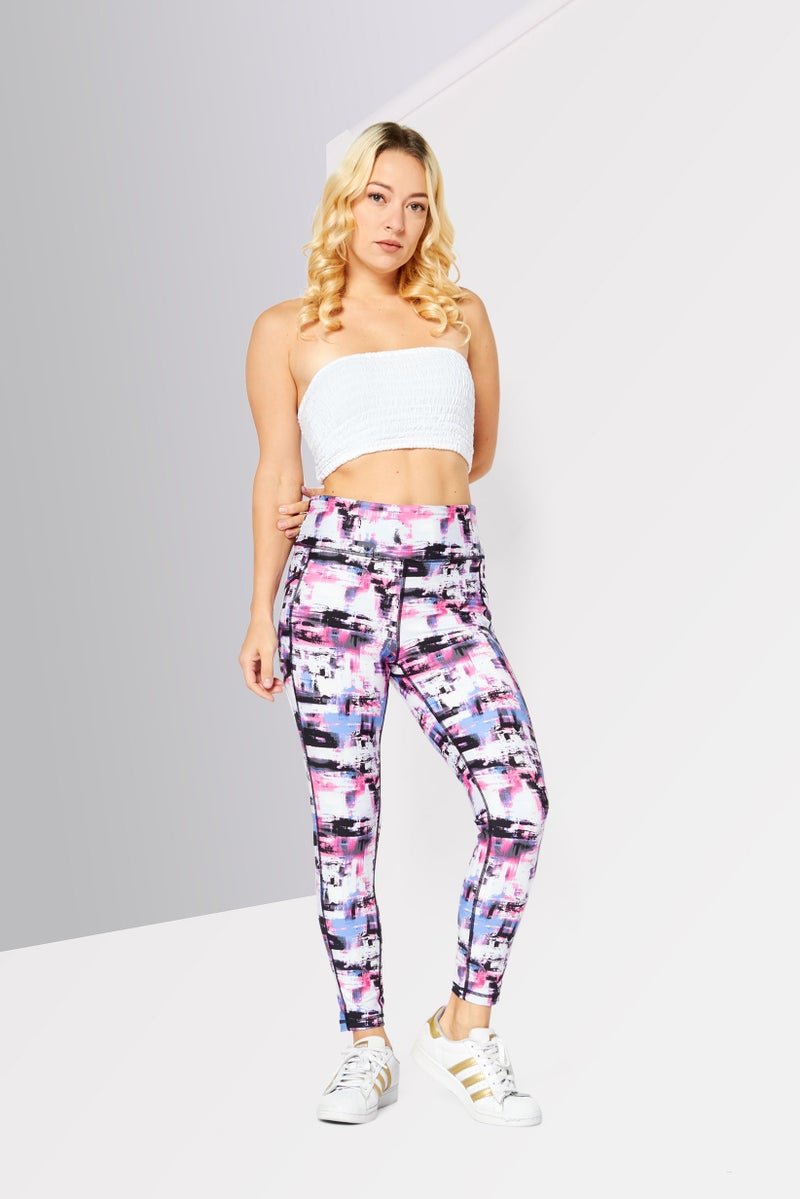 DKNY Sport Women Sportswear Fit Training Tights, Multicolor - Image 2
