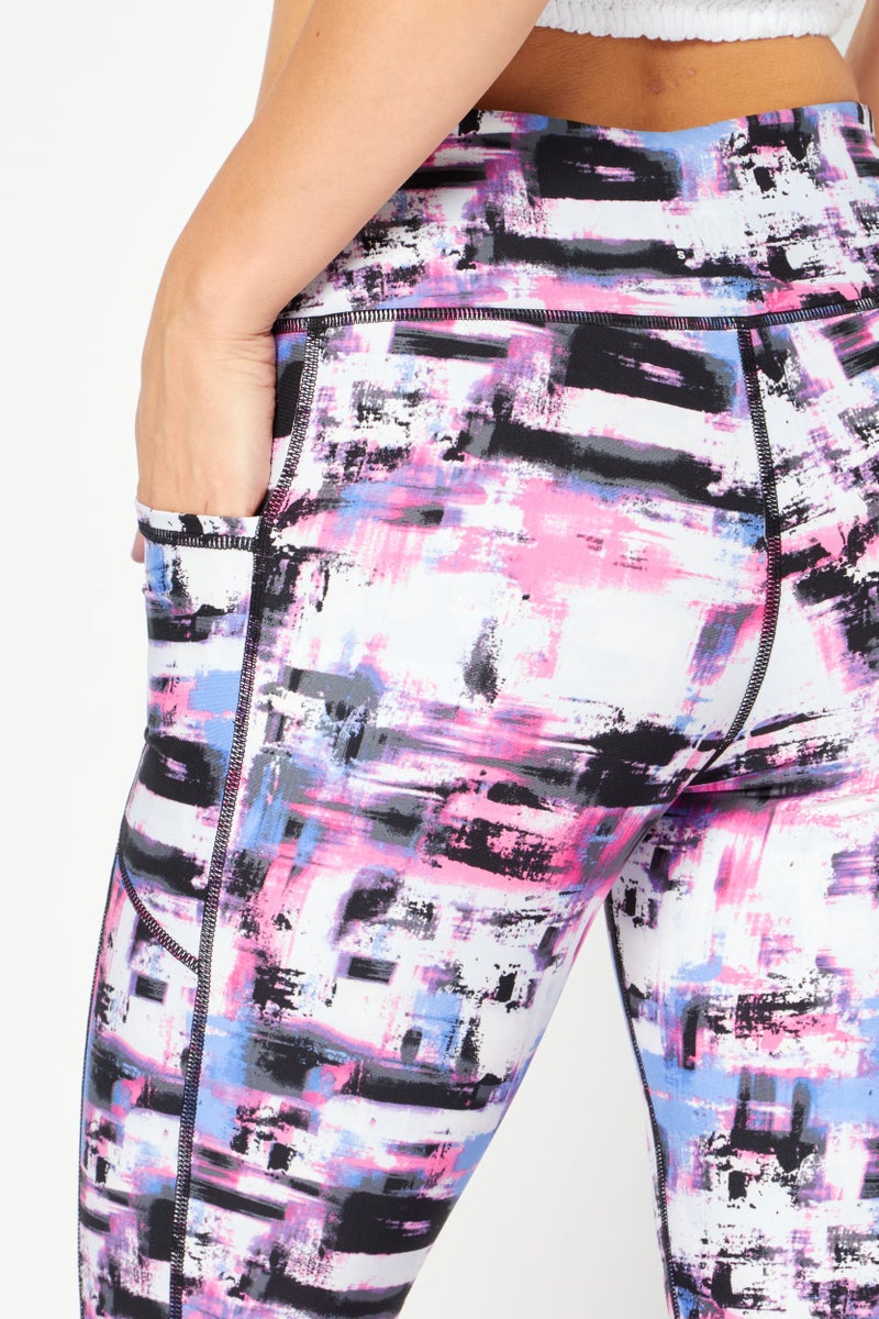 DKNY Sport Women Sportswear Fit Training Tights, Multicolor - Image 3