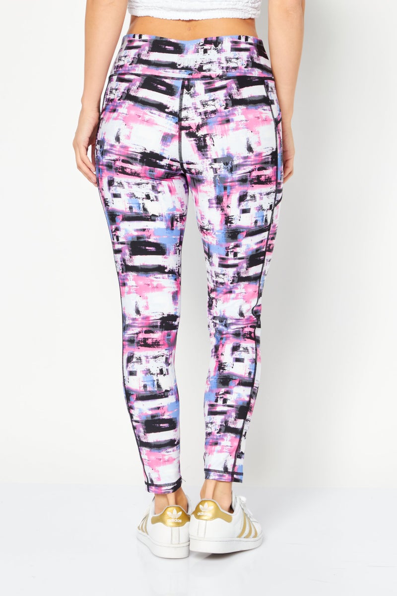 DKNY Sport Women Sportswear Fit Training Tights, Multicolor - Image 4