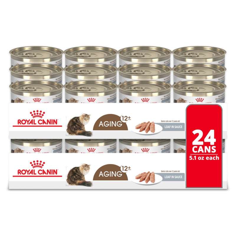 Royal Canin Feline Health Nutrition Aging 12+ Senior Loaf in Sauce Cat Food, 5.1 oz (Pack of 24) - Image 1