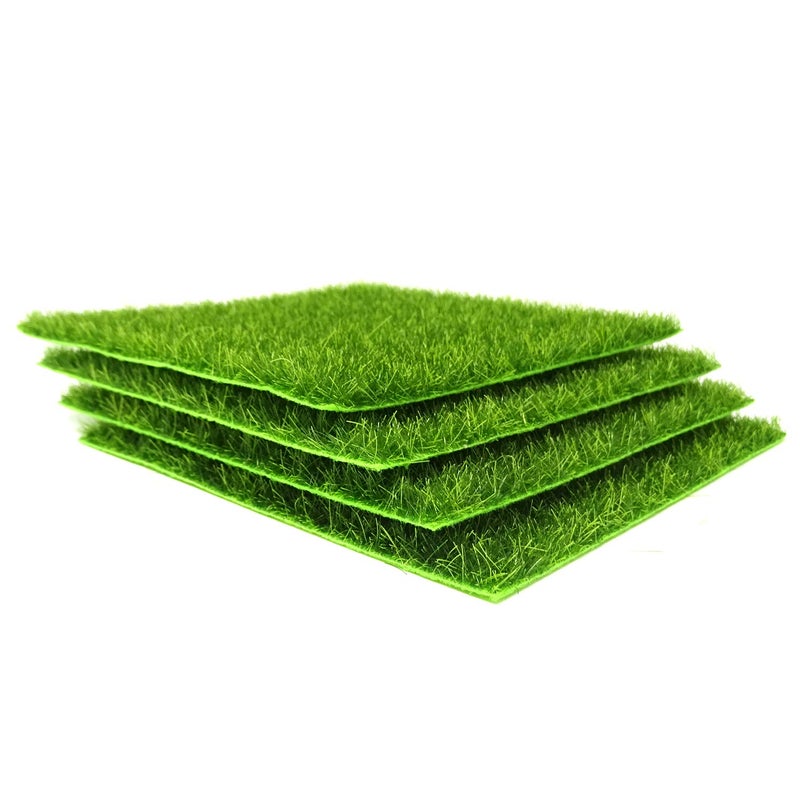 Honbay 4PCS Fairy Garden Micro Landscape Artificial Moss Grass, 15x15cm/5.9x5.9inch - Image 3
