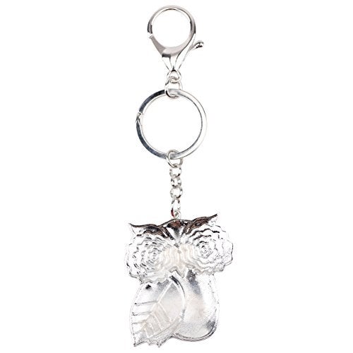 BONSNY Enamel Metal Chain Funny Owl Keychains For Women Car Keys Handbags Charms Accessories Gifts (Blue) - Image 5