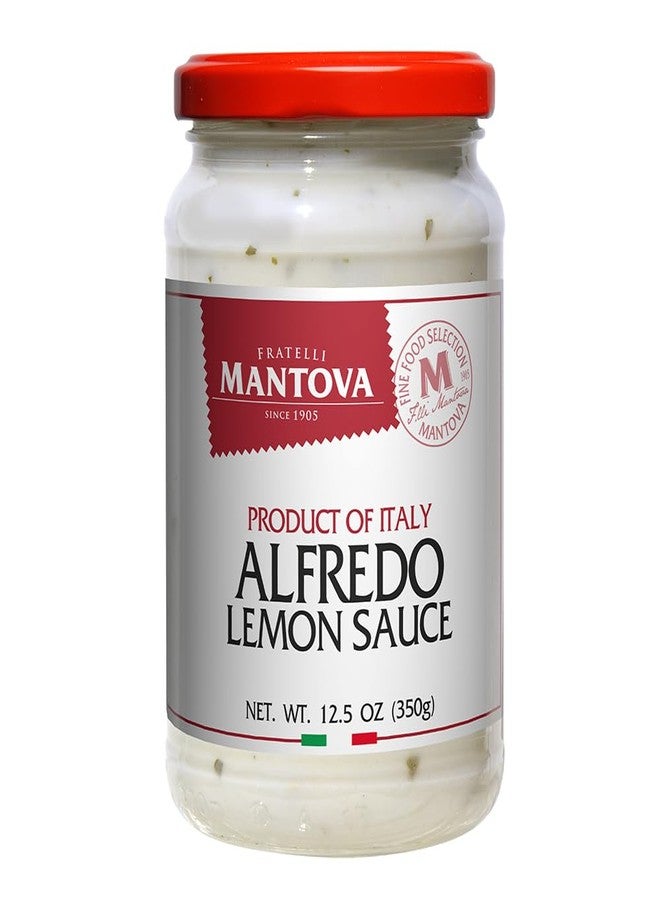 Mantova Alfredo Lemon Sauce, 12.5 oz. (Pack of 2), Product of Italy, Traditional, All-Natural, Ready-to-Eat Pasta Sauce, No Artificial Coloring, Flavoring or Preservatives - Image 1