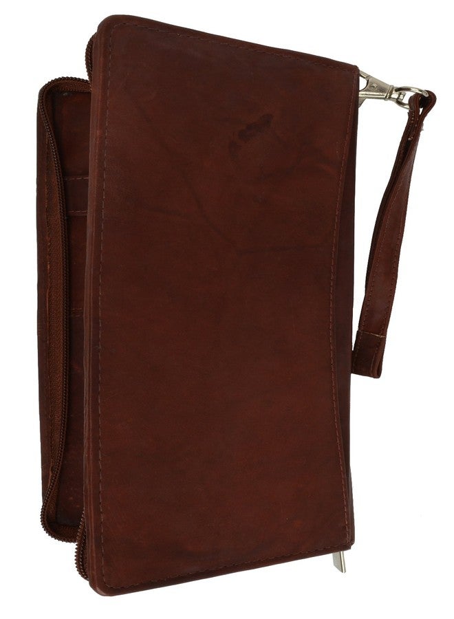 MARSHAL Top Grain Genuine Leather Travel Organizer Wallet Passport Holder - Image 2