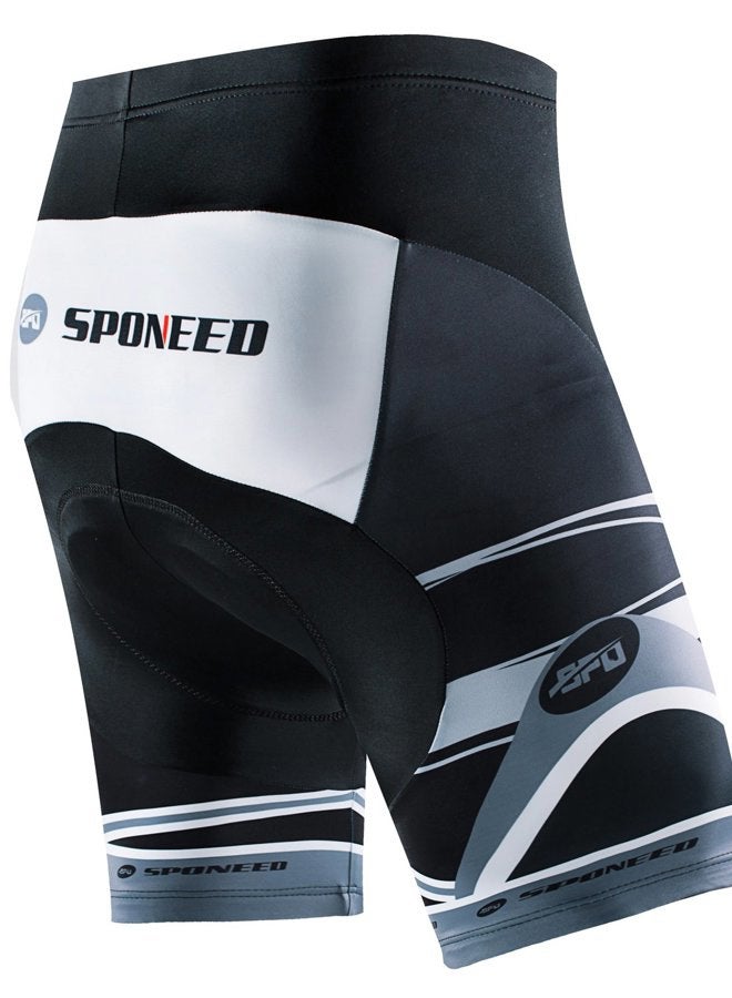 sponeed Padded Bike Shorts for Men Cycling Shorts Gel Padding Bicycle Male Tights Short Pants Asian XL/US L Grey Multi - Image 3