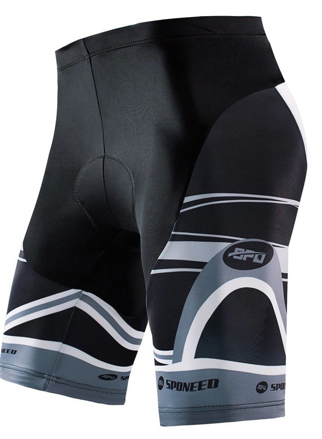 sponeed Padded Bike Shorts for Men Cycling Shorts Gel Padding Bicycle Male Tights Short Pants Asian XL/US L Grey Multi - Image 2