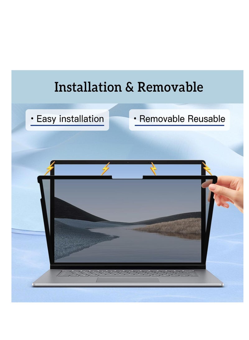 Removable Privacy Screen for Surface Laptop Go 12.4 inch,Reusable/Easy Installation/Anti-Spy/Anti-Glare/Anti Blue Light,Microsoft Surface Laptop Go 12.4 inch(Go 3/2/1) Privacy Screen Protector  - Image 3