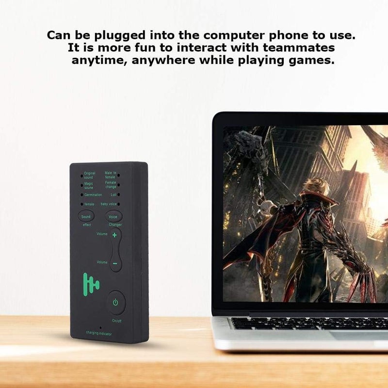 كلاراكو جهاز تغيير الصوت، جهاز تغيير صوت صغير محمول للبث المباشر، بطاقة صوتية للهاتف المحمول والكمبيوتر الشخصي (النسخة الإنجليزية)، مجموعات ألعاب، بطاقة صوتية، آلة تأثيرات صوتية للأطفال والأصدقاء - Image 2