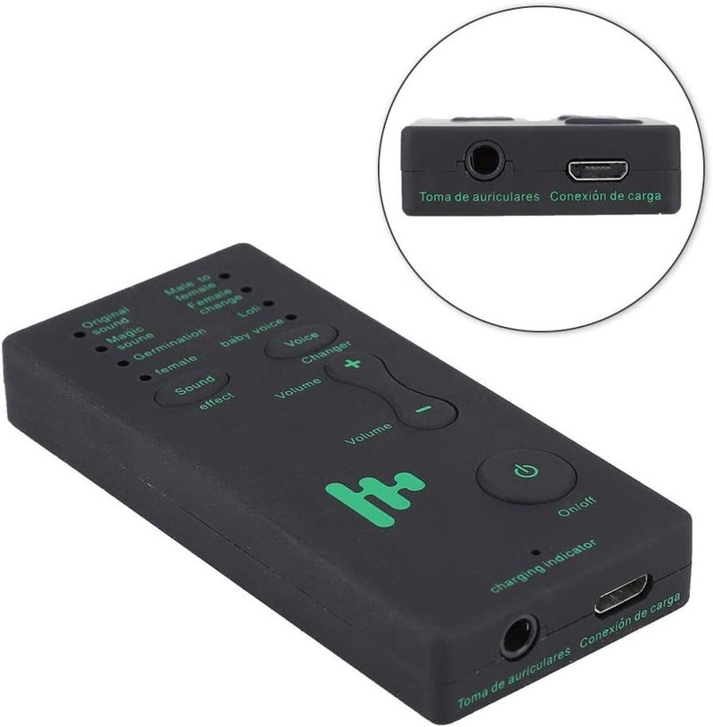 كلاراكو جهاز تغيير الصوت، جهاز تغيير صوت صغير محمول للبث المباشر، بطاقة صوتية للهاتف المحمول والكمبيوتر الشخصي (النسخة الإنجليزية)، مجموعات ألعاب، بطاقة صوتية، آلة تأثيرات صوتية للأطفال والأصدقاء - Image 4