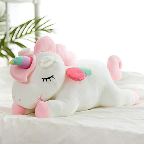 hitoshe Unicorn Stuffed Animal Soft Unicorn Plush Hugging Pillow Toy Gifts for Kids White 157 in - Image 5