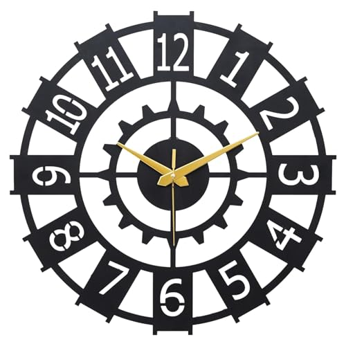 AVVIC MART Stylish Metal Analog Wall Clock for Living Room, Bedroom, Office, Kitchen, Home and Hall | Antique Fancy Big Size Modern Wall Watch for Home Decor (DA-171, 40CM) - Image 1