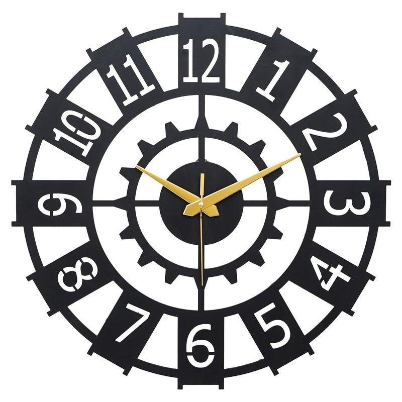 AVVIC MART Stylish Metal Analog Wall Clock for Living Room, Bedroom, Office, Kitchen, Home and Hall | Antique Fancy Big Size Modern Wall Watch for Home Decor (DA-171, 40CM) - Image 5