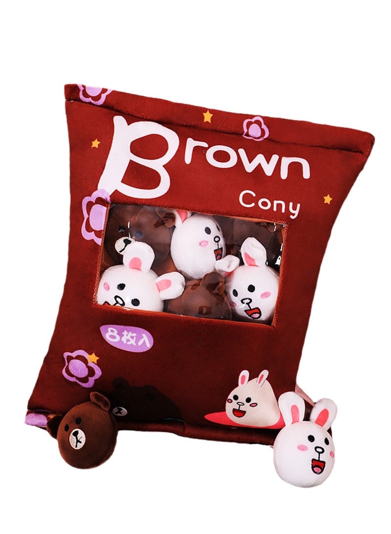 Creative bagged round toys cute cartoon dolls a big bag of creative plush toys  - Image 1