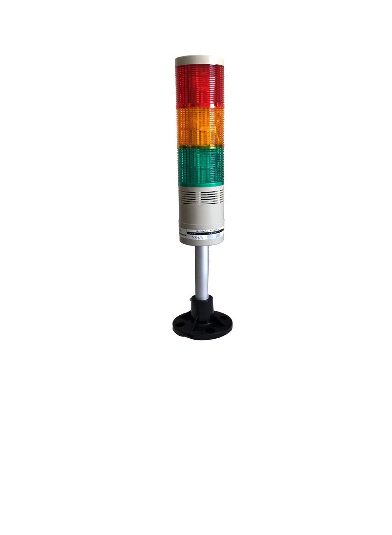 Signal Tower Light with Buzzer R/Y/G Flashing LED ARPFB5RYG Auspicious 220V  - Image 3
