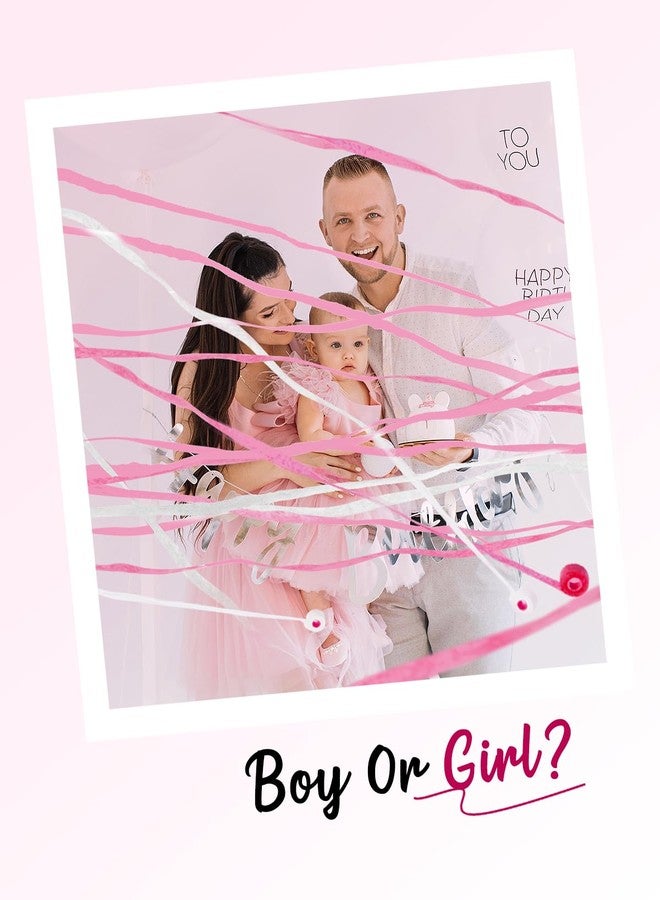 BATTIFE 10 Packs Pink Gender Reveal Streamer Poppers, Hand Throw Confetti Poppers, No Mess Paper Crackers for It's a Girl Party, Baby Shower, Wedding, Birthday - Image 5