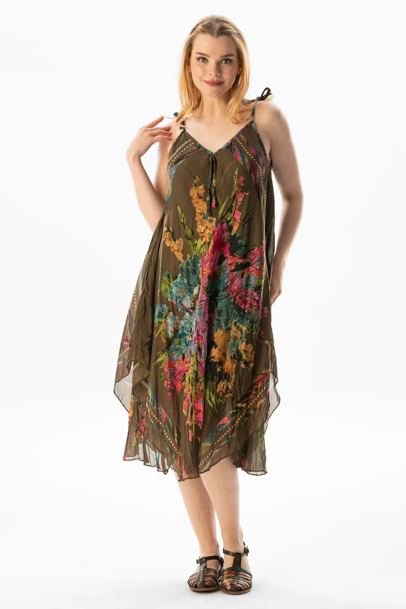 Eliş Şile Bezi Floral Print Dress
