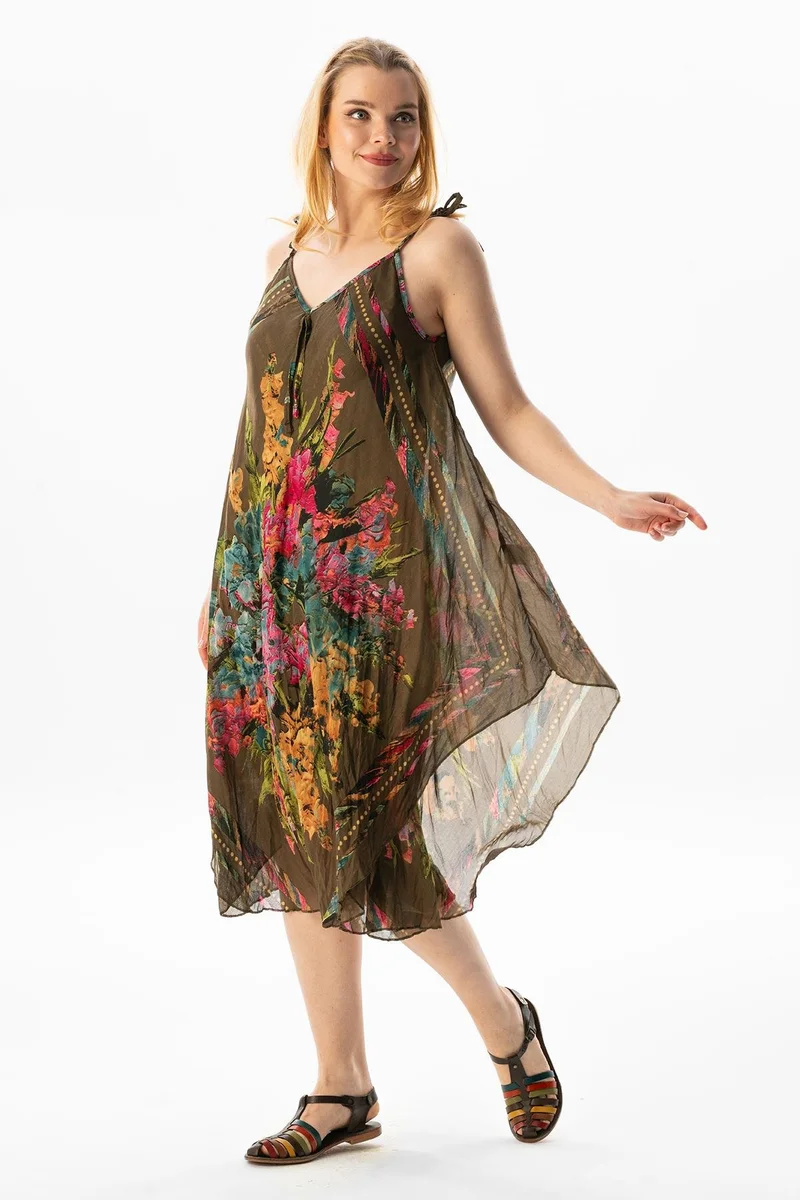 Eliş Şile Bezi Floral Print Dress