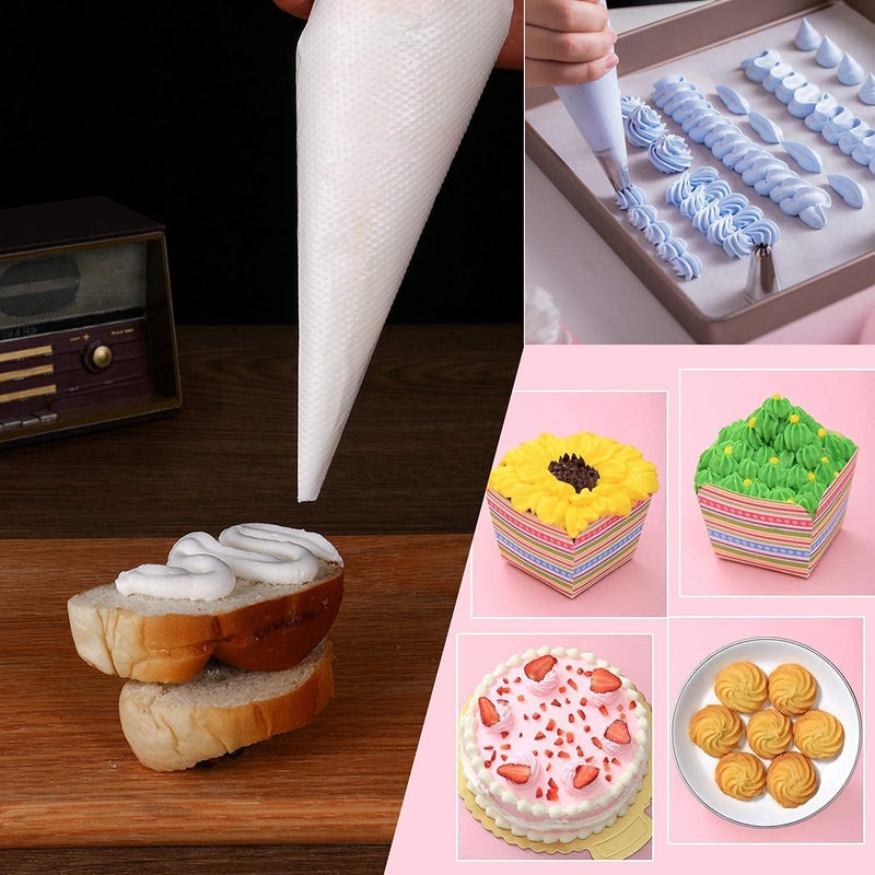 LoveBB 400 Pcs Disposable Piping Bags 12inch Anti-Burst Pastry Bags, Tipless Icing Piping Bag for Cake, Cream Frosting and Cookie Decoration Supplies - Image 4
