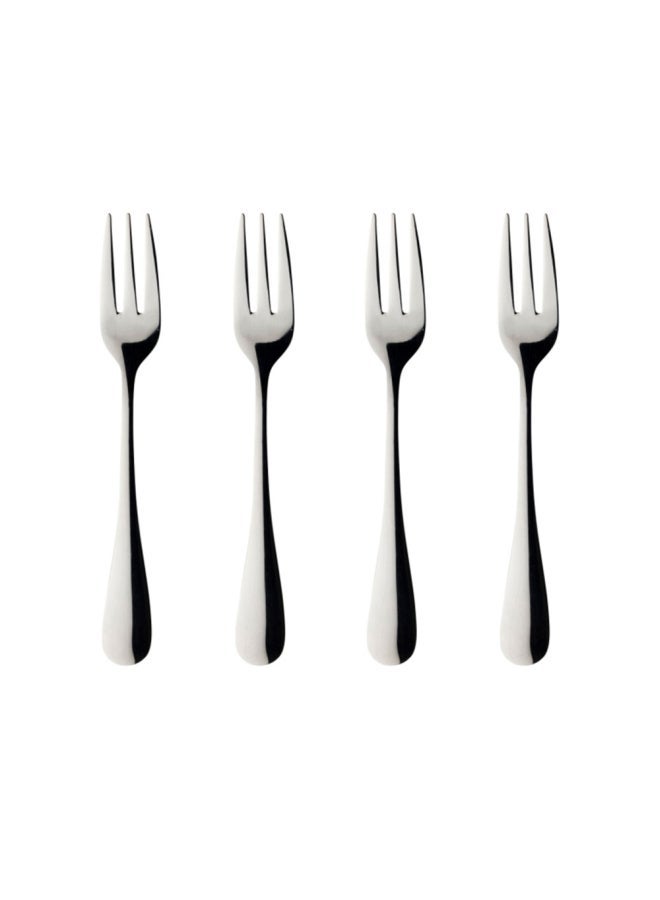 NIBEMINENT 4-Piece Stainless Steel Table Forks Silver 2.5x20x0.05cm - Image 1