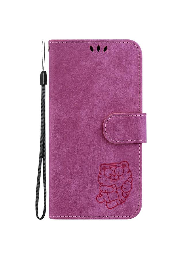 S-TOP Case For Samsung Galaxy S22 Ultra 5G Little Tiger Embossed Leather Phone Case - Image 2