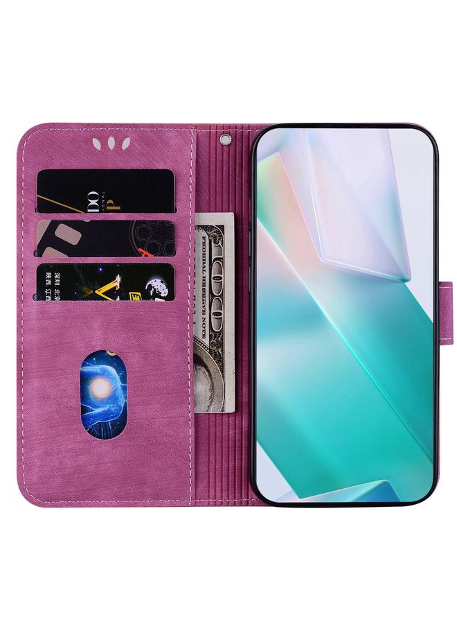 S-TOP Case For Samsung Galaxy S22 Ultra 5G Little Tiger Embossed Leather Phone Case - Image 4