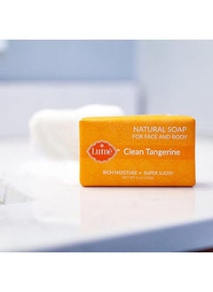 Lume Natural Soap For Face And Body Free From Parabens Phthalates And Artificial Dyes Hypoallergenic And Safe For Sensitive Skin Single Bar (Clean Tangerine)  - Image 4