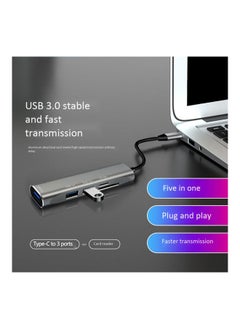 نيبمينينت موزع USB 5 في 1 طراز T325 رمادي فضي  - Image 2