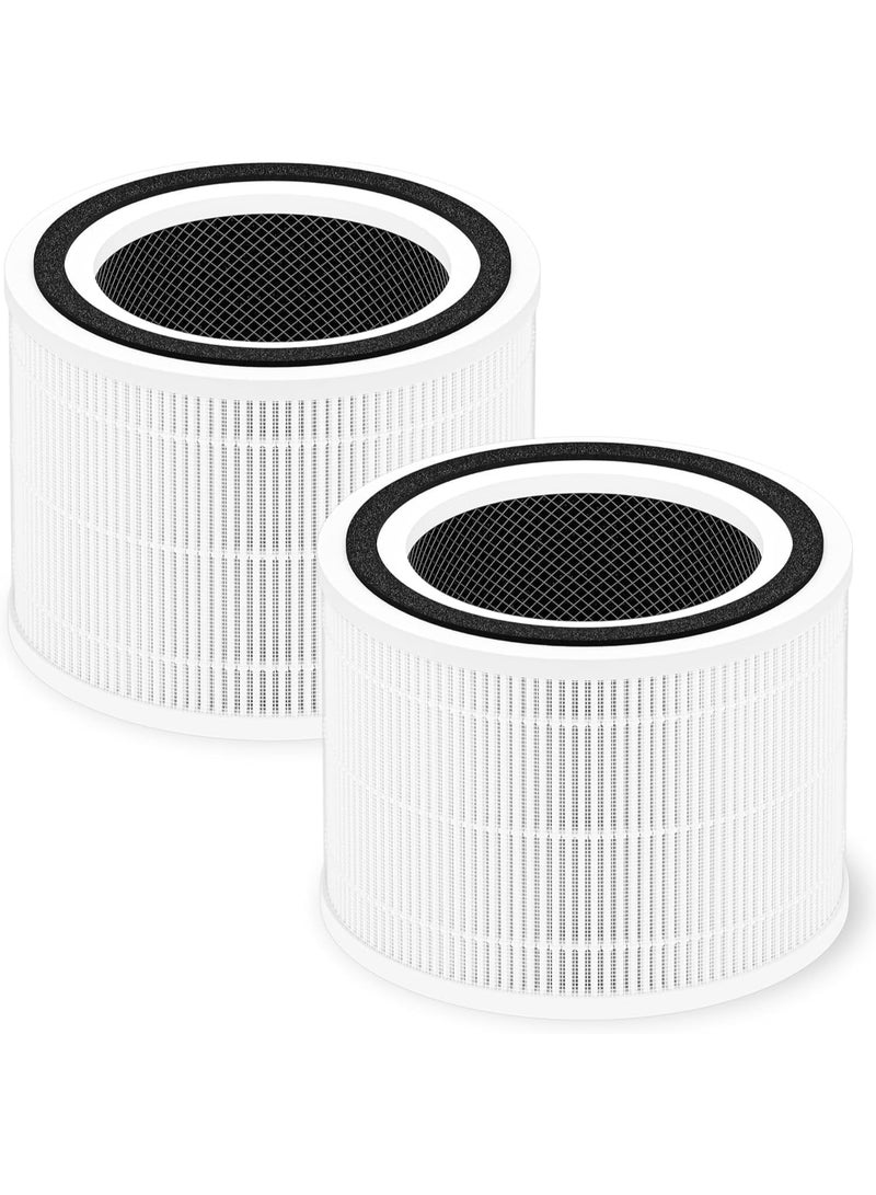 Purfex 2 Pack Replacement Filter Compatible with LEVOIT Core 300 / Core 300S / Core300-P Air Purifier, 3-in-1 H13 True HEPA, High-Efficiency Activated Carbon 80g, Core 300-RF(White) - Image 1