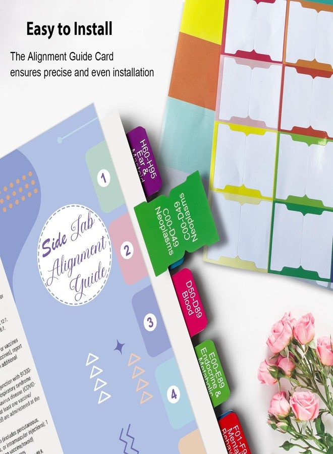 Ubenic Index Tabs for AAPC Version ICD-10-CM 2025, Upgraded Complete Book Tabs Set (Book not Included), Color-Coded Tabs for Every Chapter with Code Ranges, Laminated & Waterproof & Repositionable - Image 5